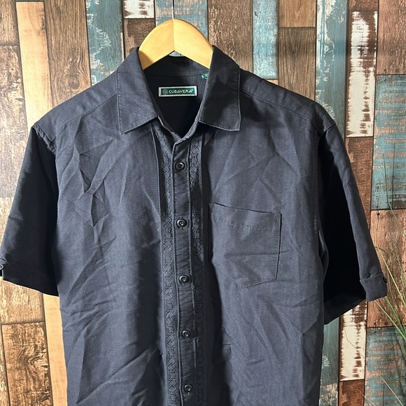 Cubavera small black button down shirt - Picture 2 of 16